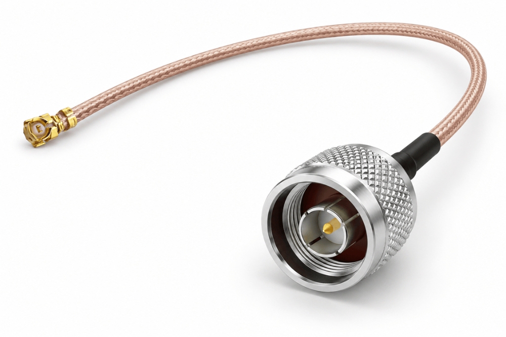 wifiAnten nmale-to-ufl-30 30 cm RG316 N-Male to UFL Pigtail Kablo | 50 Ohm, Düşük Kayıplı RF Coaxiel Kablo - görsel 2